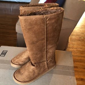 Soda Women's Comfort Faux Suede Fur Mid-Calf Boot